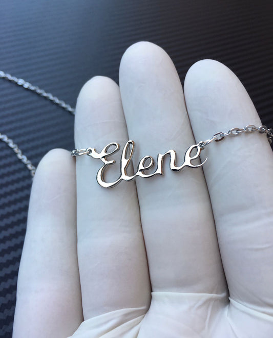Name Necklace Silver